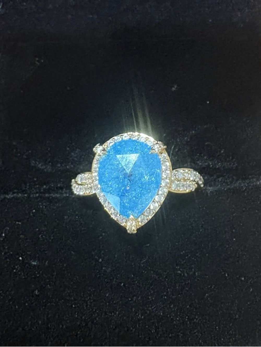 NWT Bomb Party Blue Topaz Size 7 Ring (6)